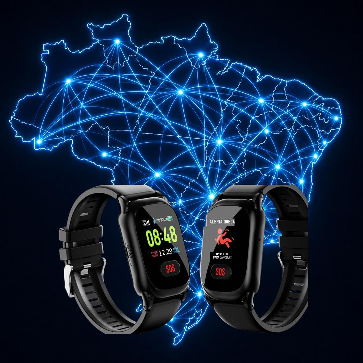 Mapa do Brasil com rede de atendimento a Prime SOS